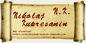 Nikolaj Kuprešanin vizit kartica